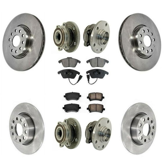 Brake Rotors Ceramic Brake Pads Hub Bearings for Volkswagen Tiguan 2009-2017