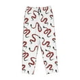 thumbnail image 4 of Xecao Red Snake Women's Straight Lounge Pajama Pants: The Epitome of Relaxed Sleepwear, 4 of 9