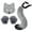 Grey, variant on 2025 Festive : Set Realistic Furry Gloves & Tail for Cosplay and Festive