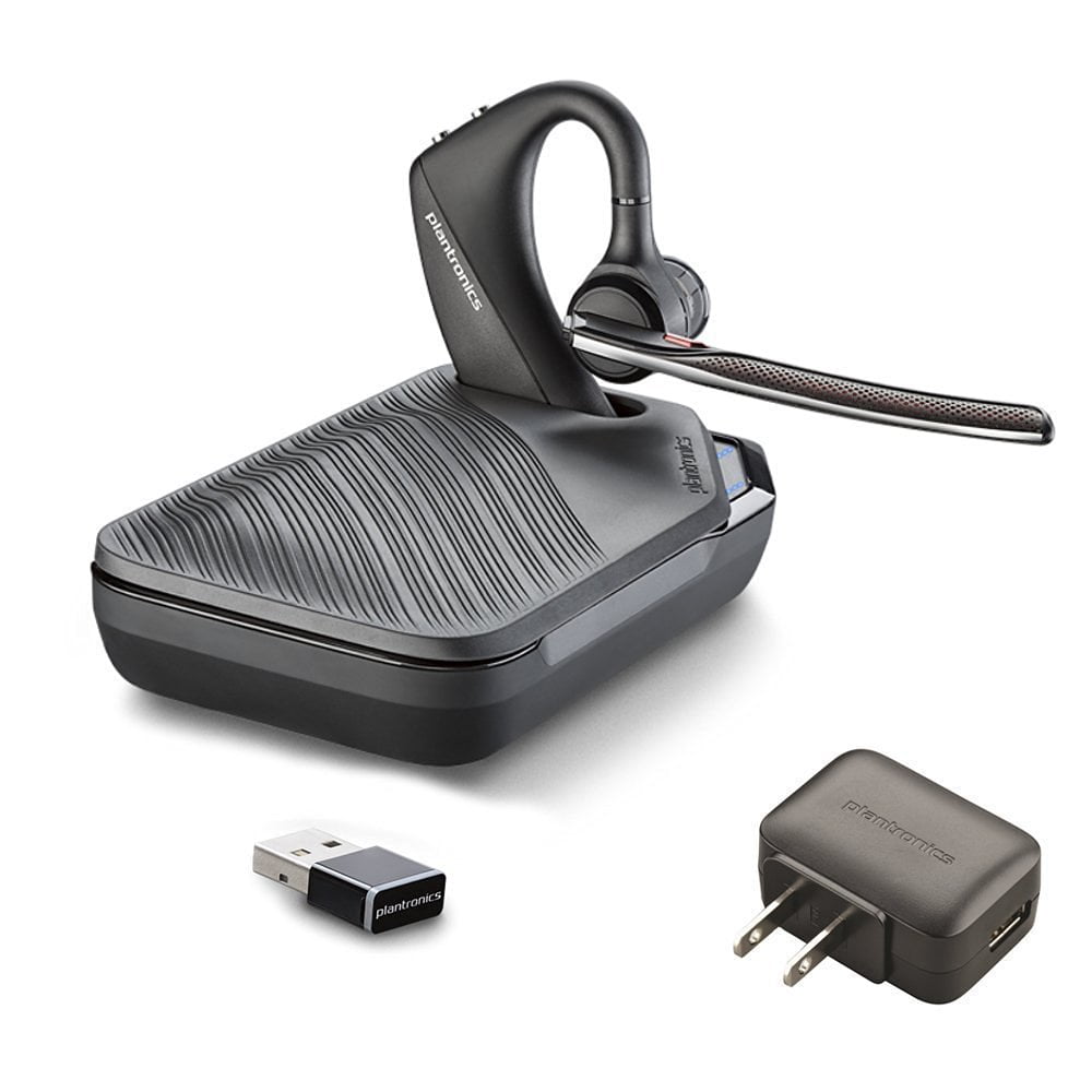 Plantronics 5200UC Bluetooth Headset with Travel Bundle Kit and