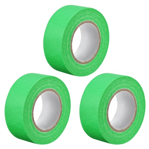 Uxcell 3Pcs 25mm 1 inch Wide 20m 21 Yards Masking Tape Painters Tape Rolls Dark Green