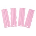 thumbnail image 2 of Travelwant 4Pcs/Set Acrylic Cake Scraper Comb Cake Edge Smoother Clear Icing Tool 11 Patterns for Decorating Cake Shape, 2 of 7
