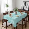 thumbnail image 6 of Turquoise Table Cloth Waterproof Tablecloths, Modern Abstract Art Ombre Striped Tablecloth Dining Table Cover for Kitchen Party Tabletop Outdoor, Rectangle Tablecloth 60x84 Inch, 6 of 9