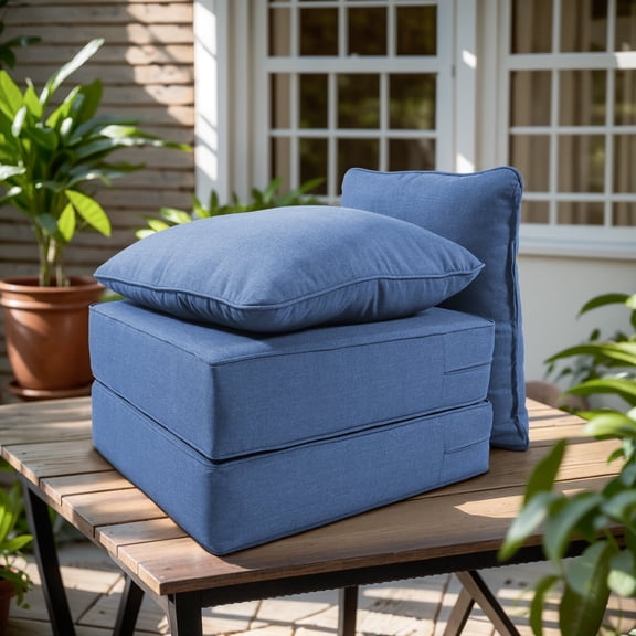 Opohoro Outdoor Deep Seat Cushion Set, 24"x24"x6", Water Resistant & UV Resistant Comfortable Furniture Cushions for Patio Chair, Sofa, Loveseat