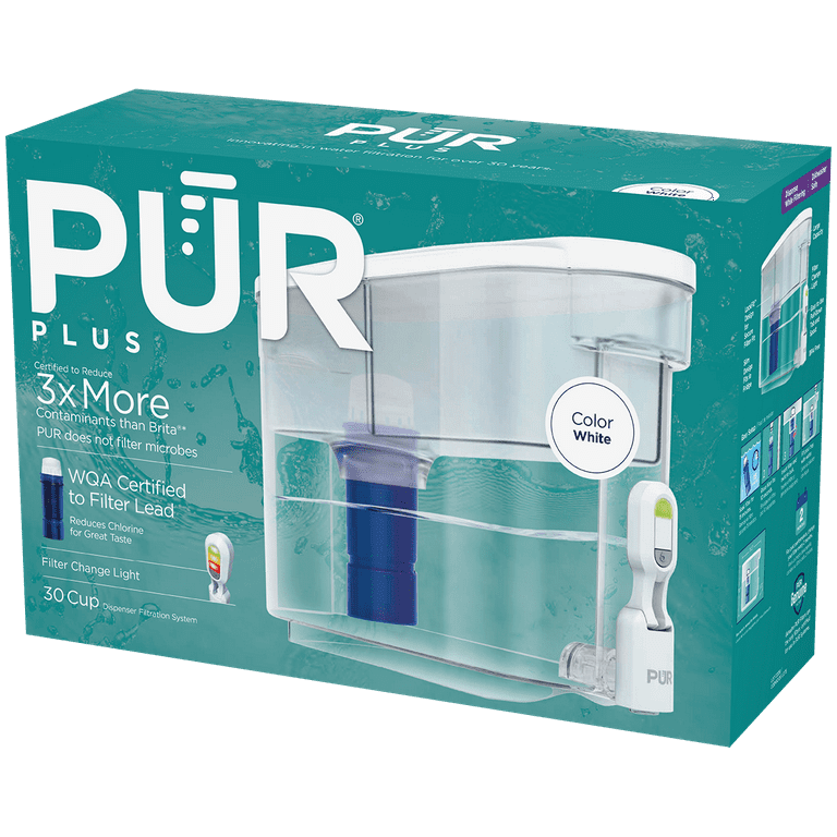 PUR Large Filtered Water Dispenser, 30 Cup – Includes 1 PUR Water Pitcher  Filter