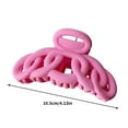 thumbnail image 3 of Hair Clips Set, Banana Claw Clips for Thin Hair, Solid Color Women Hollow Out Frosted Hair Clip, Non-Slip Vines Twining French Design Barrettes (1pc, Hot Pink), 3 of 5