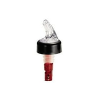 TableCraft Proper Pour Black Collar Liquor Pourer, 1.25 oz, Clear | 12 Dozen by TableCraft