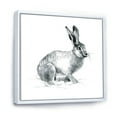 thumbnail image 3 of Designart 'Black and White Portrait Of Rabbit' Farmhouse Framed Canvas Wall Art Print, 3 of 5