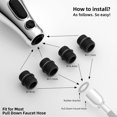 thumbnail image 4 of ORUYROP Pull Down Spray Head for Kitchen Faucet, 3-Function Kitchen Sink Spray Nozzle with 10 Adapters, Faucet Head Replacement Compatible with Moen, American Standard, Delta, Kohler Faucets,, 4 of 7