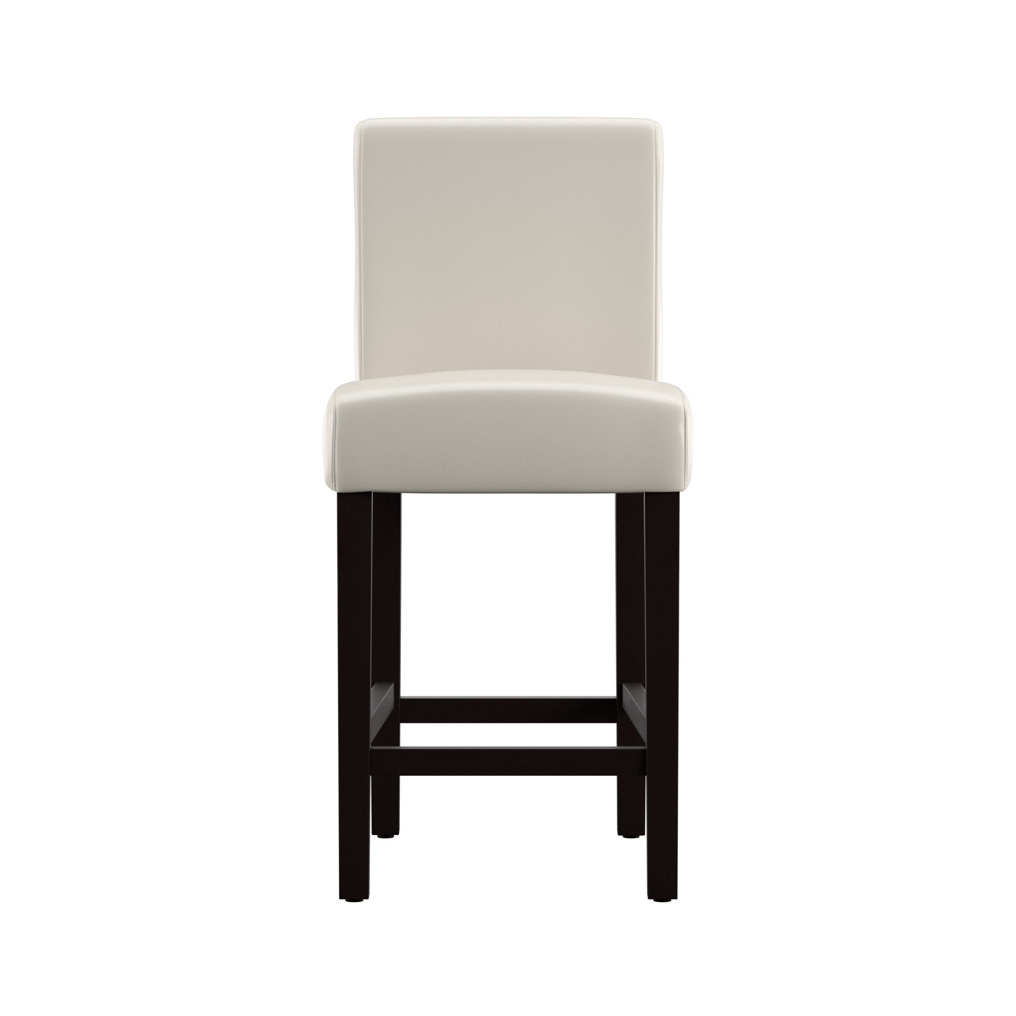 Weston Home Arica 24" Faux Leather Counter Height Stool, Set of 2, White