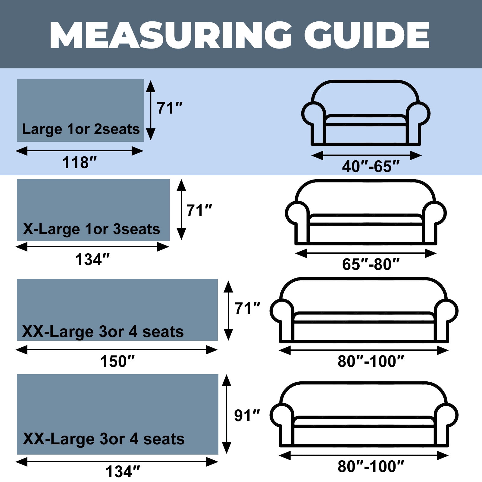 Sanmadrola Sofa Cover Non Slip Couch Cover for 3 Cushion Couch Machine Washable Furniture Protector for Dogs Pet Chenille Throw Slipcover Blanket for Living Room (Blue, 71"x118")
