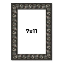 7x11 Frame Black-Brown Medieval Solid Wood Picture Frame | 1.5 Inch Moulding Width | Gotham Beveled