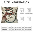 thumbnail image 5 of COMIO  Merry Christmas Snowman Let It Snow Throw Pillow Covers, Xmas Tree Winter Holiday Cushion Case Decoration for Sofa Couch, 5 of 5