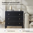 thumbnail image 4 of Tina's Home Traditional Solid Wood End Table with Charging Station & Spacious Storage Black, 4 of 7