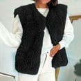thumbnail image 4 of Drses Womens Faux Fur Vest Cropped Sleeveless Warm Winter Shaggy Open Front Outerwear Vest, 4 of 7