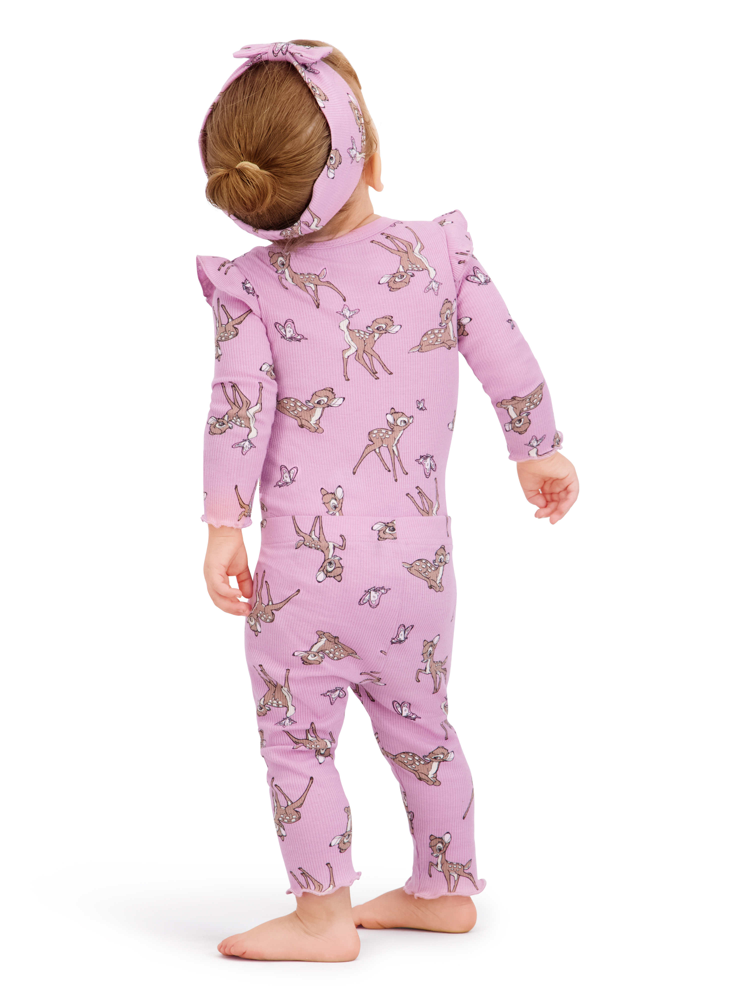 Bambi Baby Girl 3 Piece Rib Pant Set, Sizes 0-24M