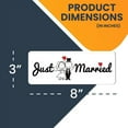thumbnail image 2 of Magnet Me Up Just Married Vinyl Automotive Magnet Decal, 3x8 Inches, 2 of 7