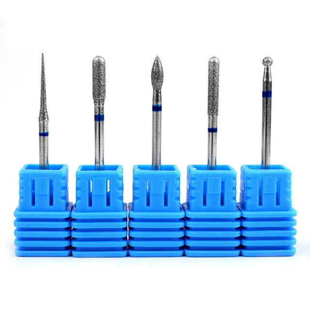 Minnieouse Broca de uñas para máquina de manicura eléctrica, accesorios para salón de uñas, herramientas para manicura, 1/5 uds. Juegos de manicura azul #6 Minnieouse MR1958-06B