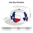 thumbnail image 4 of Snapback Hats For Men Women Texas Flag Map Flat Bill Brim Baseball Cap Printed Hat, 4 of 8