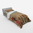 thumbnail image 3 of Ambesonne Vintage Bedding Set 4 Pcs, Folkloric Boho African, Queen, Seafoam Cocoa, 3 of 3