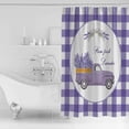 thumbnail image 2 of Truck With Lavender Shower Curtain Farm Fresh Flower Floral Purple Buffalo Check Plaid Shower Curtains for Bathroom Curtain Sets with Hooks Waterproof Fabric Bath Curtain Small Stall Size 36" x 72", 2 of 6