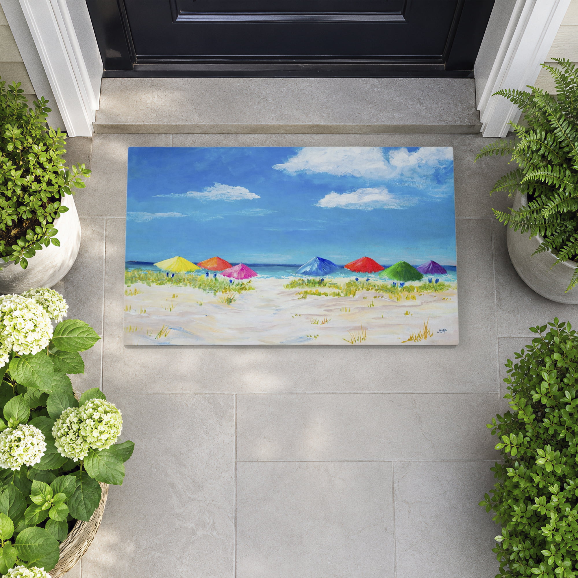 Stupell Industries Day At The Beach Printed Outdoor Door Floor Mat, design by Julie DeRice