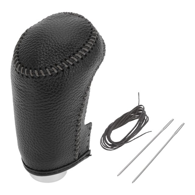 Cubierta de pomo de cambio de marcha Unique Bargains para Chevrolet Malibu 2016-2020, antideslizante, negra y gris, protector de mango de cambio de palanca de cuero sintético, 1 Pc