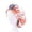 Gray+Orange, variant on Double-sided Satin Night Sleep Cap Hair Bonnet Hat Head Cover w/ Elastic Band