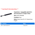 thumbnail image 2 of Trunk Strut - Compatible with 2014 - 2016 Porsche 911 Coupe 2-Door 2015, 2 of 2