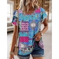 thumbnail image 5 of KISSMODA Women Trendy Summer Tops Casual Short Sleeve Shirts Loose Fit Work Blouses, 5 of 6