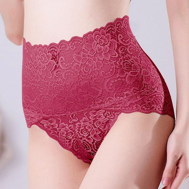 Women's Casual Solid Color High Waisted Tight Lace Underwear Absorbent  Underwear Women, Beige, Large : : Clothing, Shoes & Accessories