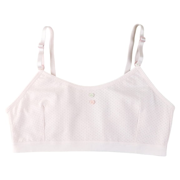 Training Bras for Girls Lightweight Soft Solid Color Sports Seamless Bra Big Girls Elastic Underwear Pink Size 10-12 Years
