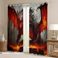 thumbnail image 2 of Erosebridal Dragon Curtains & Drapes,Fire Print Trippy Curtains Blackout Gothic Bedroom Decor,Mysterious 3D Dragon Curtains Wild Safari Animal Window Curtain, 2 of 6