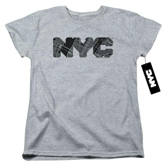 New York City - Nyc Map Fill - Women's Short Sleeve Shirt - Large