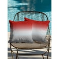 thumbnail image 4 of Outdoor Throw Pillow Set of 2, Red Gray Ombre Waterproof Pillow with Insert Included, Modern Gradient Abstract Art Decorative Accent Cushion Sofa Pillows for Patio Porch, 16 x 16 In, 4 of 8
