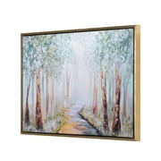 Crystal Art Gallery Forest Painting Framed Digital Print 36" x 24" by Willie Sims