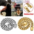 thumbnail image 4 of Collar de cadena cubana de acero inoxidable para perros grandes, accesorio de 15MM de alta resistencia para cachorros, Pitbull, Bulldog, Show, 4 of 4