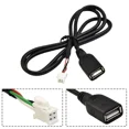 thumbnail image 5 of 4 Broches Connecteur USB Rallonge pour Autoradio Stéréo Câble USB - Montage Direct, 5 of 5