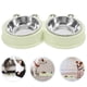 thumbnail image 3 of Comedero doble de acero inoxidable antideslizante para gatos y perros pequeños. Apto para lavavajillas. Apto para cachorros, perros medianos y gatos., 3 of 7