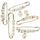 thumbnail image 4 of 15 broches de perlas artificiales para pantalones, imperdibles decorativos para cintura, pinzas para pantalones, pinzas para suéter y chal., 4 of 7