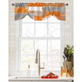 thumbnail image 5 of Tie Up Valance Curtain for Kitchen,Orange Gradient Oil Painting Style Rod Pocket Short Curtains Adjustable Tie-Up Shade Valances,Gray Color Block Window Treatment for Bathroom Living Room Bedroom, 5 of 8