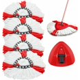 thumbnail image 1 of 4pcs Microfiber Replacement Mop Head + 1 Mop Head Compatible with Vileda 2-in-1 Turbo Mop,O-Cedar, 1 of 5