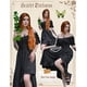 thumbnail image 2 of Vestido de corsé negro para mujeres, vestido de hada medieval, disfraz de feria renacentista, negro, XL., 2 of 5