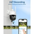 thumbnail image 5 of AOSU Security Camera, 2K Outdoor Camera Color Night Vision, IP66 Waterproof WiFi Camera for Home Security, 360° View Surveillance Camera with PIR Motion Sensor, 2 Way Audio, 5 of 7