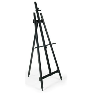 U.S. Art Supply 66 High Showroom Black Aluminum Display Easel and  Presentation Stand, Adjustable Floor and Tabletop Use 