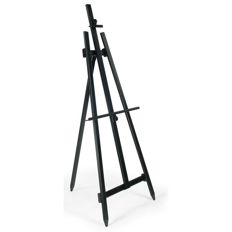 Floor Display Easel, Portable and Lightweight, Height-Adjustable Bars for  Displaying Signs of Varying Sizes, Tripod Stand for Indoor Use - Black  Aluminum (EAS6016056) 