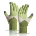 thumbnail image 2 of Niaviben Safety Gloves for Men Winter Gloves Cotton Gloves Work Gloves Winter Clothes for Women Mens Gloves Wool Liner Gloves Green One Size, 2 of 7