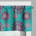 thumbnail image 5 of Ambesonne Victorian Valance & Curtain, Medieval Floral Ornaments, 55"x45", Pale Pink Turquoise, 5 of 6
