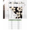 thumbnail image 6 of No Hook Shower Curtains with Snap in Liner, Beige Flowers Waterproof Fabric Shower Curtain, Vintage Elegant Floral Silhouette Double Layers & See-Through Top Window Bathroom Curtains 72''x72'', 6 of 6