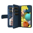 thumbnail image 3 of Multifunctional Case for Samsung A51 4G,[RFID Blocking] 9 Credit Cards Holder with Wrist Strap, Premium PU Leather Zipper Wallet Purse Magnetic Flip Phone Cover for Samsung Galaxy A51 4G, Blue, 3 of 12